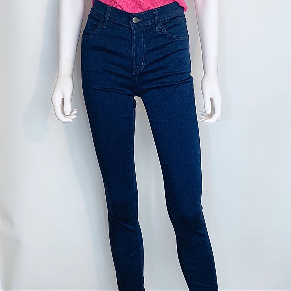 J Brand Dark Navy High-Wasted Skinny Jean